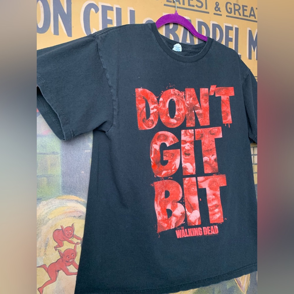 💖 The Walking Dead 2012 Don't Get Bit T-Shirt Delta Pro Tag Offical